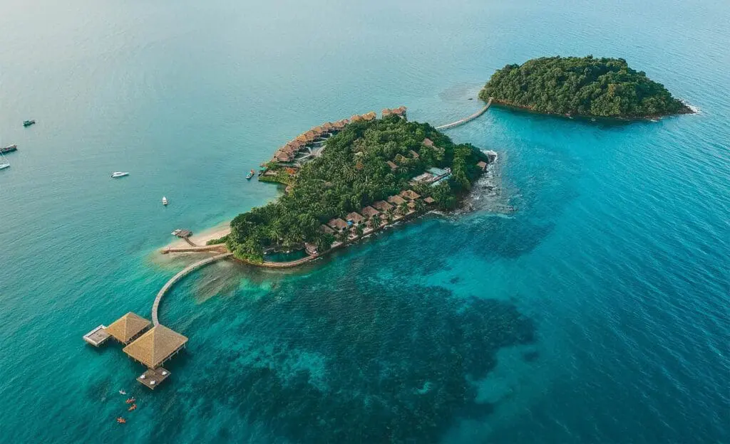 Song Saa island from above